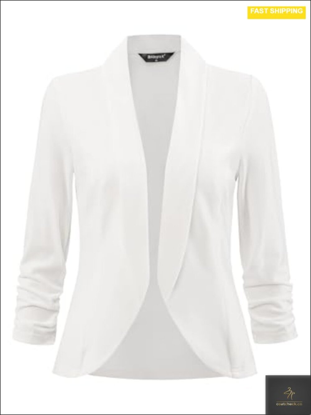 Women's Velvet Shawl Collar Blazer 3/4 Sleeve Evening Jacket